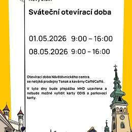 Sváteční otevírací doba Návštěvnického centra Nový Jičín